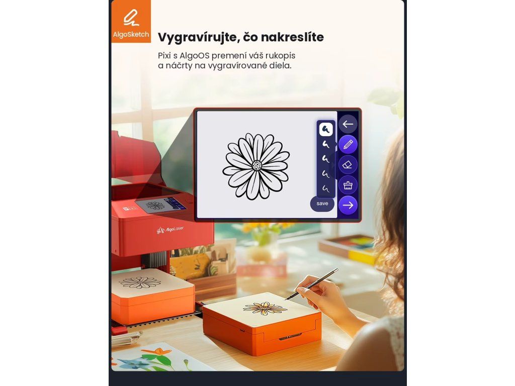 AlgoSketch – gravírovanie kresby